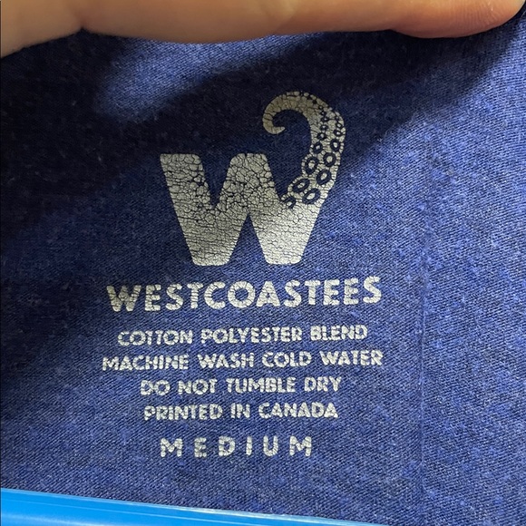WESTCOATEES | Graphic Tee | Vancouver Island Map | Heather Blue |T-shirt |Size M - Picture 7 of 15
